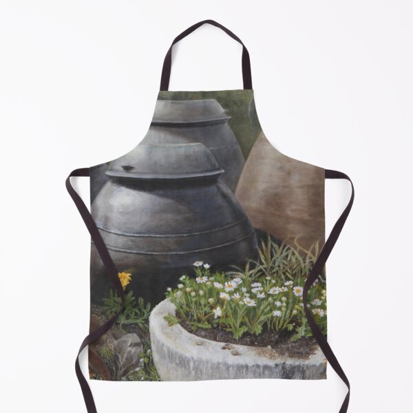 Item preview, Korean Jangdok Pots and Daisies designed and sold by HaedamArt.