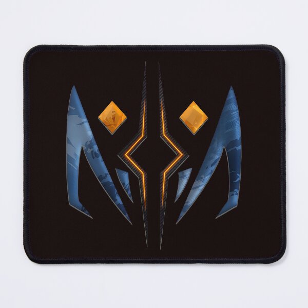 Item preview, Geometric Crest Symbol Blue Orange Art designed and sold by DotDedi.