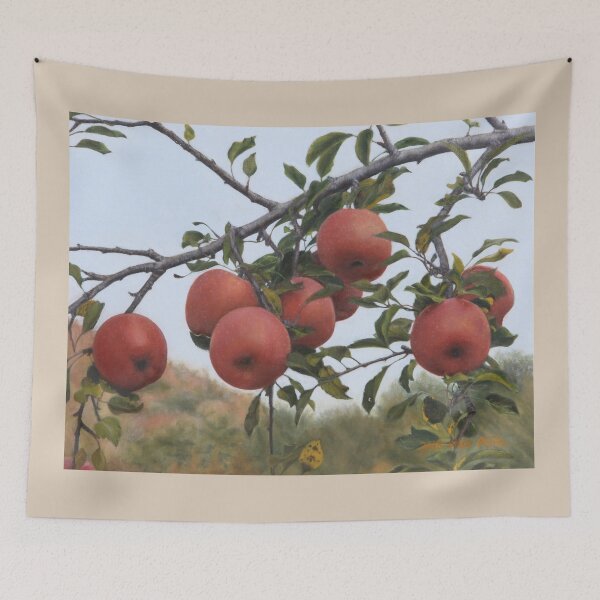 Item preview, Ripe Red Apples on the Tree, Orchard Fruit Art designed and sold by HaedamArt.