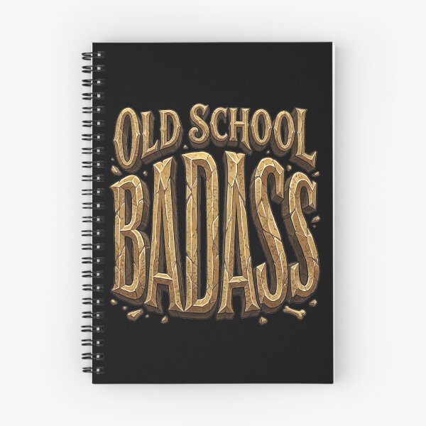 Item preview, Old School Badass - Stone Carved Typography Design designed and sold by mackyartsstudio.