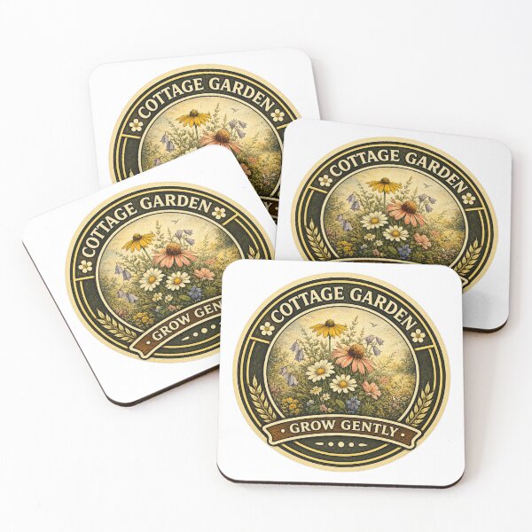 Item preview, Cottage Garden Society Sticker | Grow Gently Badge | Wildflower Garden Design | Cottagecore Floral Emblem designed and sold by MrDev.