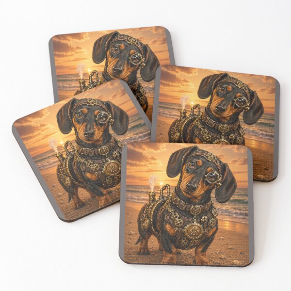 Item preview, Steampunk Dachshund Mechanical Dog Art Cute Sausage Dog Design designed and sold by Altered Art By Steve.