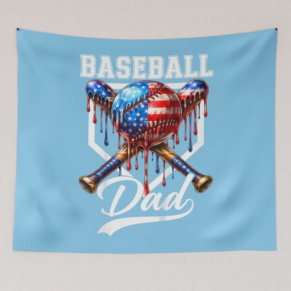 Item preview, Baseball Dad Drip Father's Day Daddy USA Flag Patriotic Men designed and sold by FoulPoint.