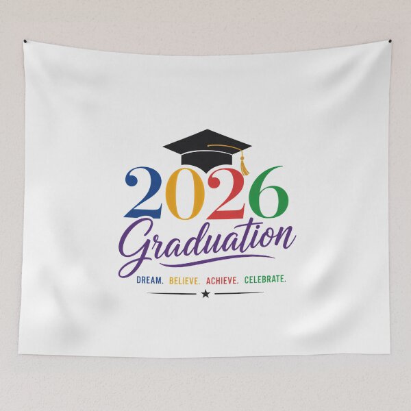 Item preview, 2026 Graduation Dream Believe Achieve Celebrate Class Of 2026 Senior Graduate designed and sold by JonesFlora2025.