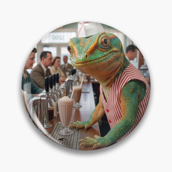 Item preview, Gecko Serves Up Delicious Shakes designed and sold by Tridentulus.
