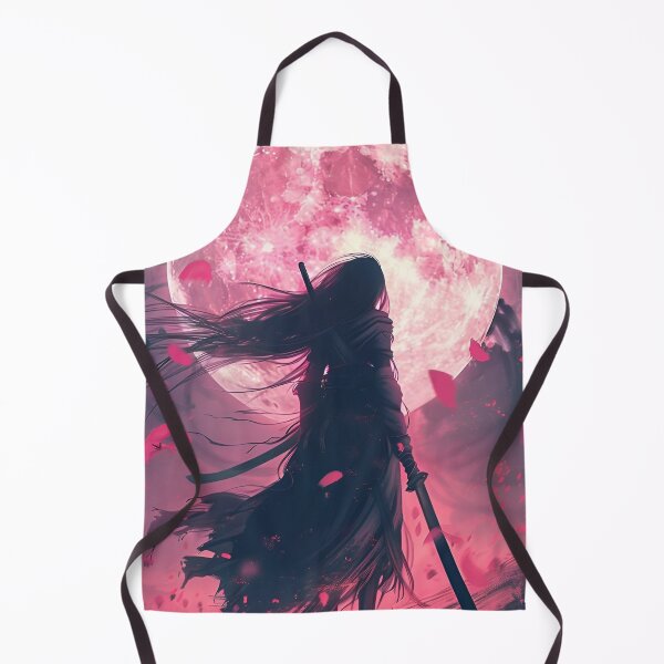 Item preview, Pink Moon Samurai Shadow – Anime Warrior Under Sakura Moon | Japanese Fantasy Aesthetic Art designed and sold by Dyan4.