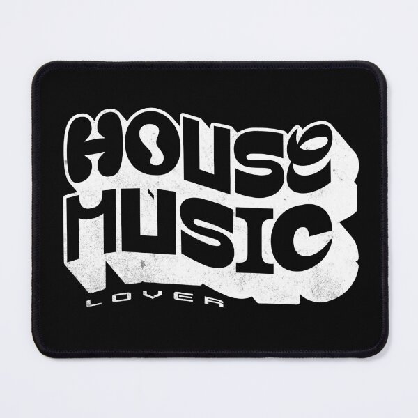 Item preview, HOUSE MUSIC - Logo Font Lover (White) designed and sold by Discothreadz.