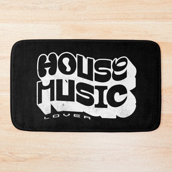 Item preview, HOUSE MUSIC - Logo Font Lover (White) designed and sold by Discothreadz.