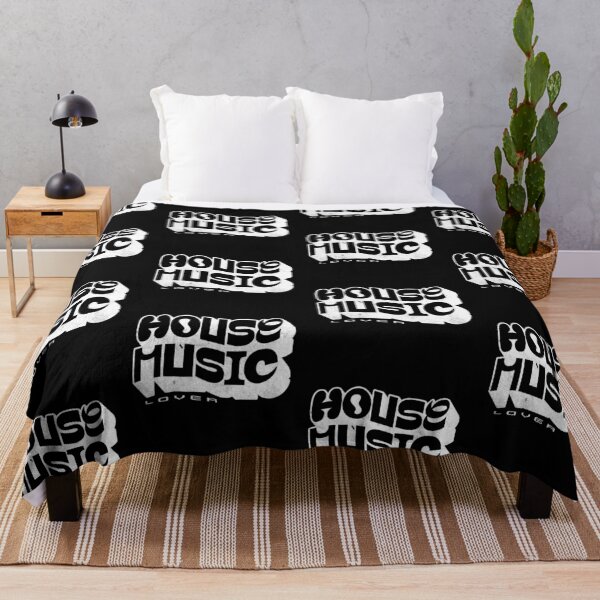 Item preview, HOUSE MUSIC - Logo Font Lover (White) designed and sold by Discothreadz.