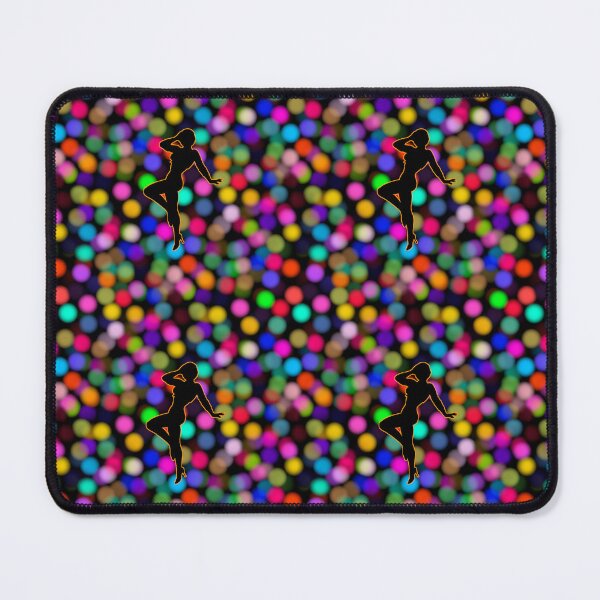 Item preview, Pattern - Colorful 1960s Blurry Polka Dots with Go Go Dancer designed and sold by ZepoPublishing.