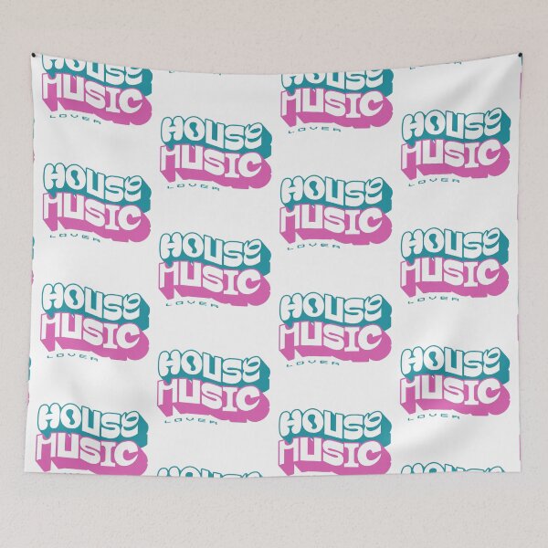 Item preview, HOUSE MUSIC - Logo Font Lover (Navy)  designed and sold by Discothreadz.