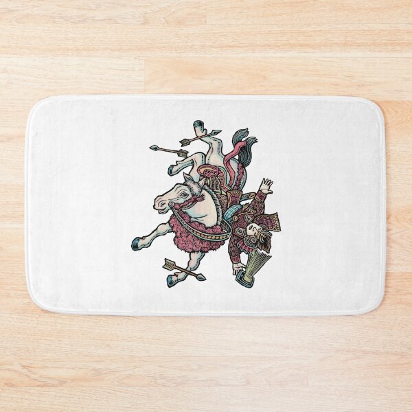 Item preview, Chinese or Asian traditional ancient warrior on white horse falling while holding cell phone designed and sold by LisaHaney.