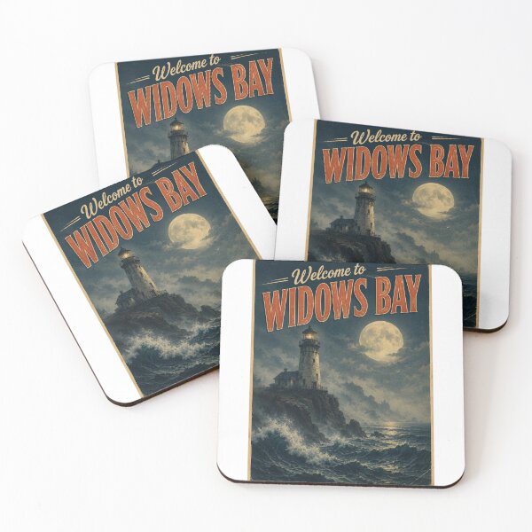 Item preview, Welcome to Widows Bay Vintage Travel Poster | Coastal Horror Gothic Lighthouse Art designed and sold by mocci10.