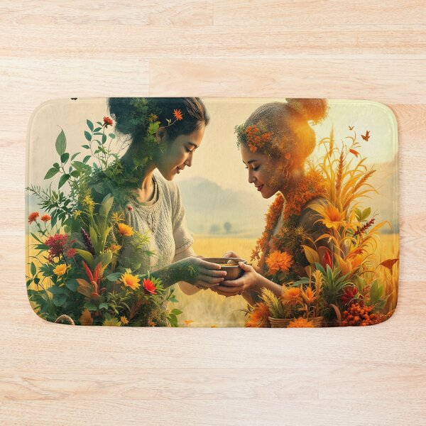 Item preview, Harvest Exchange — Two Women Made of Spices and Flowers designed and sold by DreamyWallVibes.