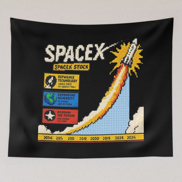 Aperçu de l'œuvre Investisseur SPCX | Spéculation sur l'introduction en bourse de SpaceX : conception du marché boursier créée et vendue par TEEJAMBOREE.
