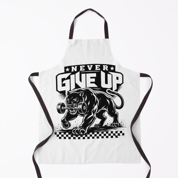 Item preview, Never Give Up Gym Panther Motivational Fitness Art designed and sold by Digistore1221.