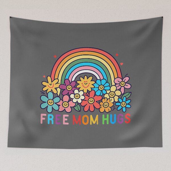 Item preview, Free Mom Hugs Pride - LGBTQ Gay Pride Month - Proud Ally Mom designed and sold by KristineLi.