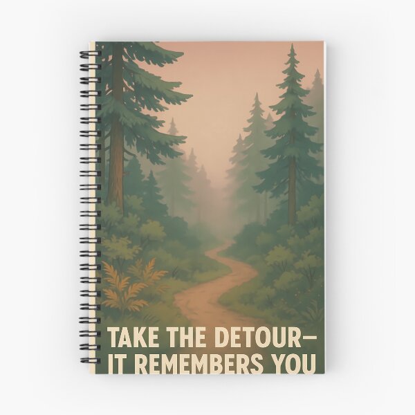 Item preview, Take the Detour—It Remembers You | Modern Minimal Typography Wall Art | Inspirational Affirmation Quote Print | Positive Journey Contemporary Decor designed and sold by PaintedPixels01.