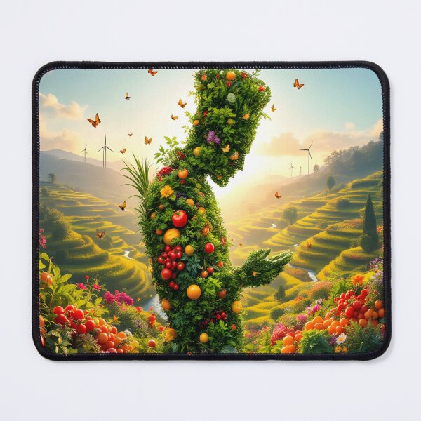 Item preview, Garden Giant — Living Vegetable Figure in Sunlit Valley World Gastronomy Day designed and sold by DreamyWallVibes.