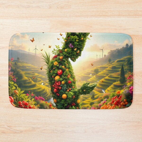 Item preview, Garden Giant — Living Vegetable Figure in Sunlit Valley World Gastronomy Day designed and sold by DreamyWallVibes.