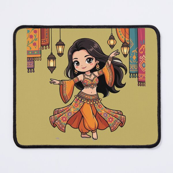 Item preview, Cute Belly Dancer | Kawaii Dance Girl Cartoon Design | Cultural Art designed and sold by morning sun.