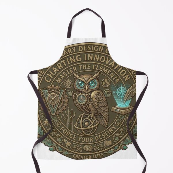 Item preview, The Visionary Design Consortium - Steampunk Innovation & Tech Owl designed and sold by QUIRKFITs.