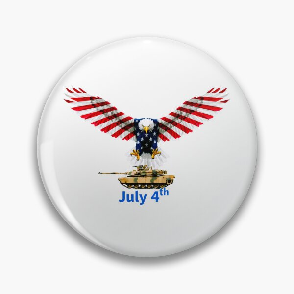 Item preview, Land of the Free — American Eagle & Tank July 4th Art designed and sold by NewGen-For-You.