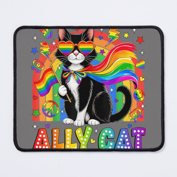 Item preview, Funny Ally Cat LGBTQ Gay Pride Month Rainbow Men Women Kids designed and sold by KristineLi.