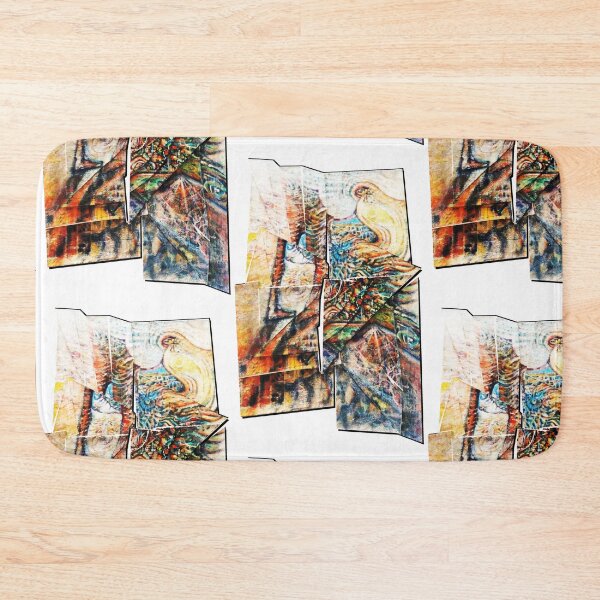 Item preview, Fragmented Reality - Colorful Cubist Surrealism Oil Texture I designed and sold by MAMA LXXVIII: Art by Marsailhe Milward.