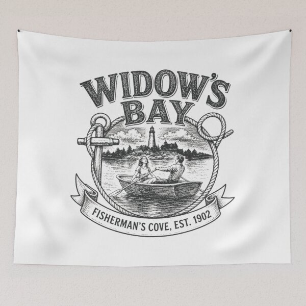 Item preview, Haunted Fishermans Cove Vintage Harbor Emblem Design designed and sold by LittleRogerChin.