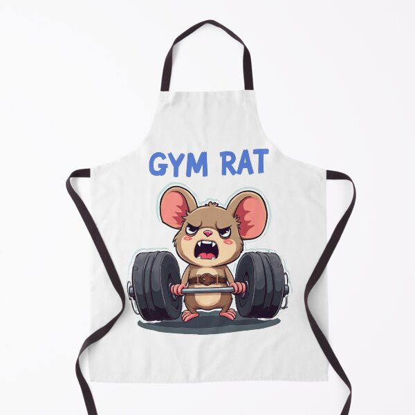 Item preview, Angry Gym Rat Sticker - Kawaii Weightlifting Rodent with Barbell designed and sold by WelSol.