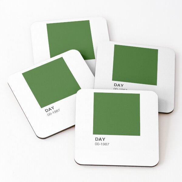 Item preview, Day Artist Green Colour Swatch - White Border designed and sold by The Colourful Game.