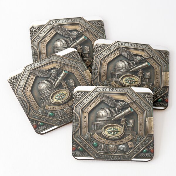 Item preview, The Visionary Design Consortium - Steampunk Observatory & Innovation Emblem designed and sold by QUIRKFITs.
