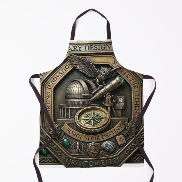 Item preview, The Visionary Design Consortium - Steampunk Observatory & Innovation Emblem designed and sold by QUIRKFITs.