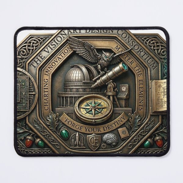 Item preview, The Visionary Design Consortium - Steampunk Observatory & Innovation Emblem designed and sold by QUIRKFITs.