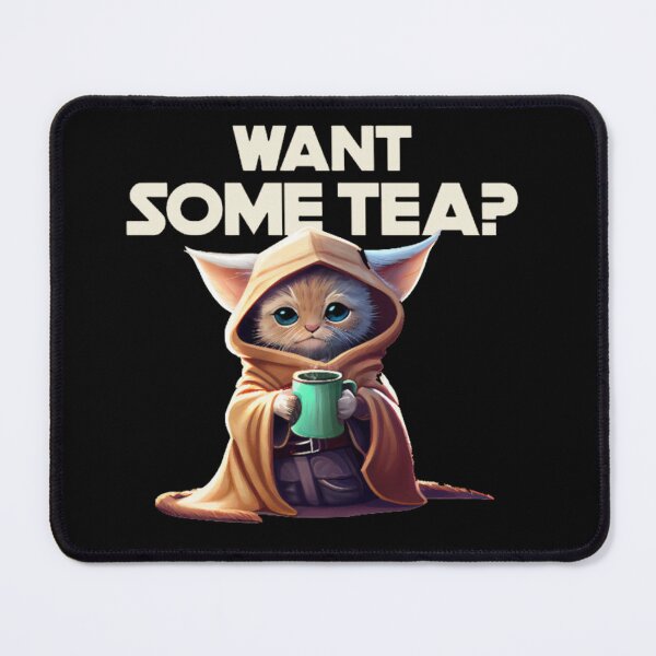 Item preview, Want Some Tea Funny Cat Sci Fi Parody designed and sold by GenZFashion000.