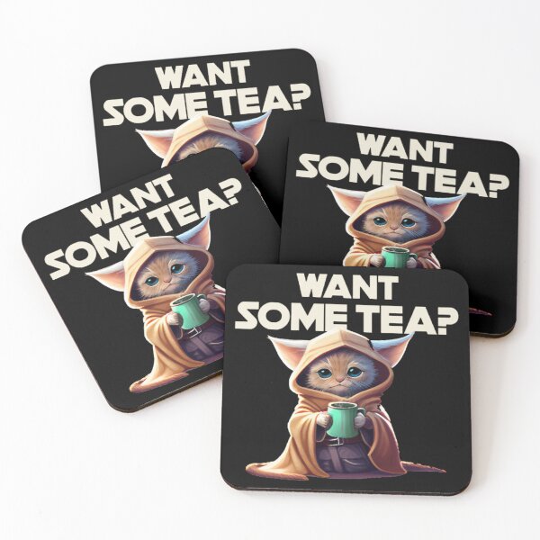 Item preview, Want Some Tea Funny Cat Sci Fi Parody designed and sold by GenZFashion000.
