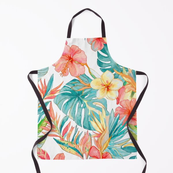 Item preview, Hawaiian Jungle Tropical Foliage, Orange Teal designed and sold by PixDezines.