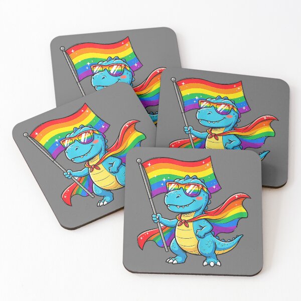Item preview, Funny Dino Pride Shirt Rainbow Gay Pride Gift Tee designed and sold by KristineLi.