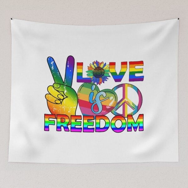 Item preview, Love is Freedom: Rainbow Pride Peace Design designed and sold by KrisGraphic45.