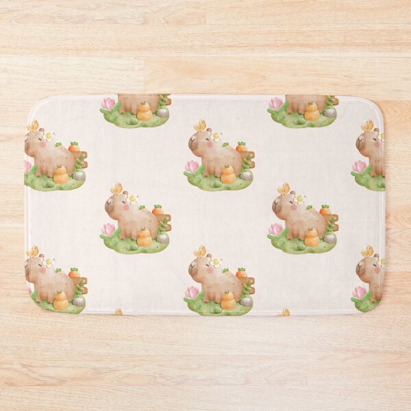 Item preview, Watercolor Capybara Artwork, Adorable Woodland Animals, Soft Pastels, Cozy Vibes designed and sold by SpringTeaDesigns.