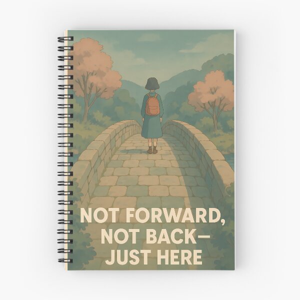 Item preview, Not Forward Not Back Just Here | Modern Minimal Typography Wall Art | Inspirational Affirmation Quote Print | Mindful Presence Contemporary Decor designed and sold by PaintedPixels01.