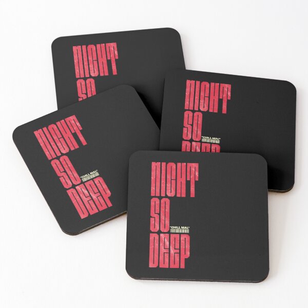 Item preview, Night So Deep Chill Mal Typographic Graphic designed and sold by eliasmariano.