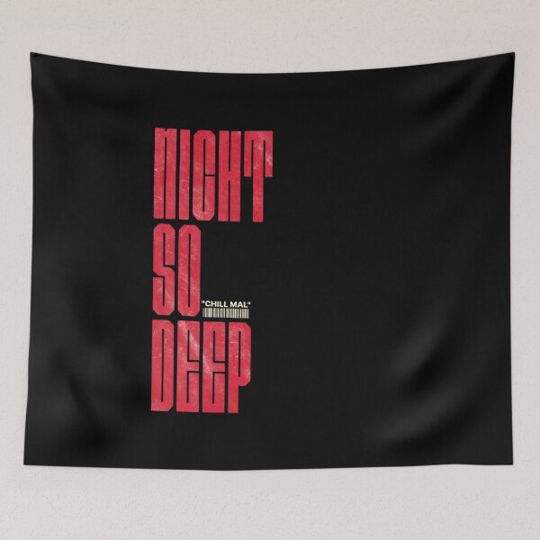 Item preview, Night So Deep Chill Mal Typographic Graphic designed and sold by eliasmariano.