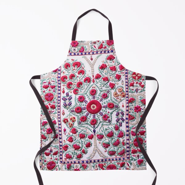 Item preview, 19th Century Karshi Suzani with Poppies and Irises designed and sold by Vicky Brago-Mitchell®.