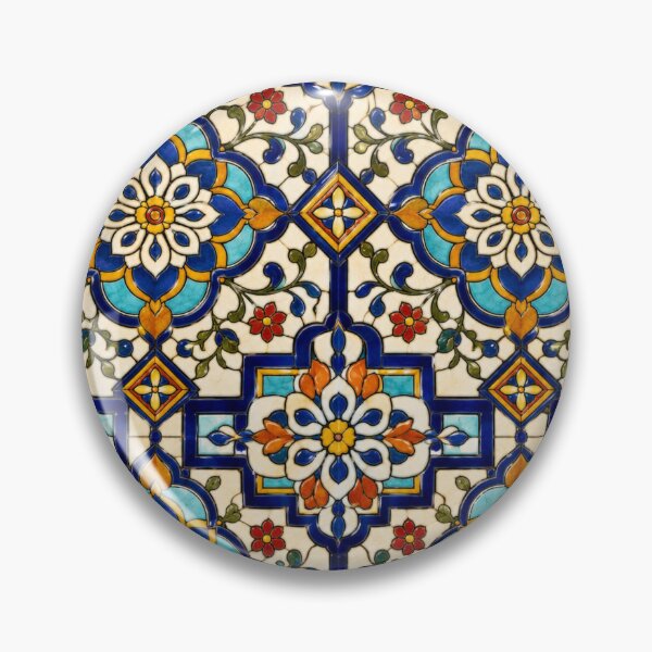 Item preview, Talavera Stained Glass Floral Tile designed and sold by Dresut.
