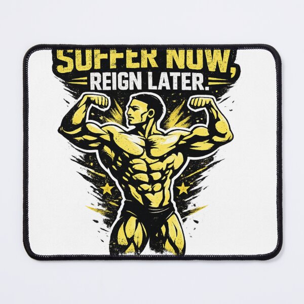 Item preview, Suffer Now Reign Later Bodybuilding Gym Motivation Art designed and sold by Digistore1221.