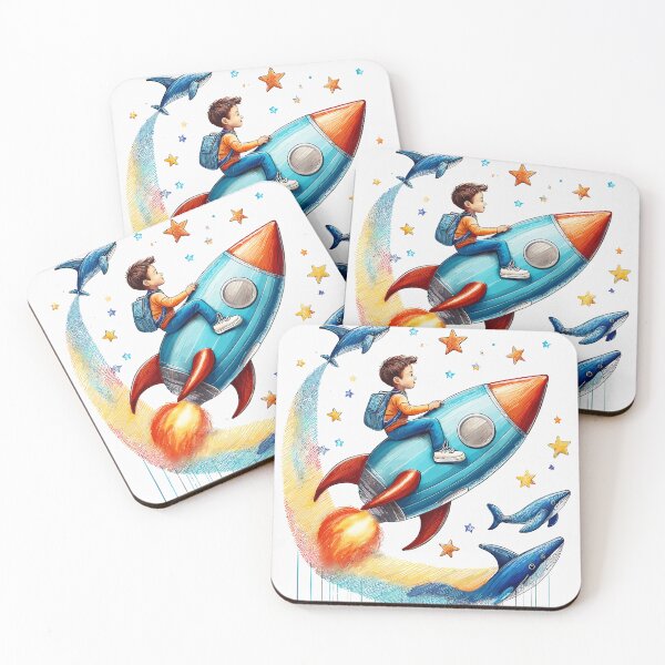 Item preview, Flight of the Daydream Rocket designed and sold by bb-15artstudio.