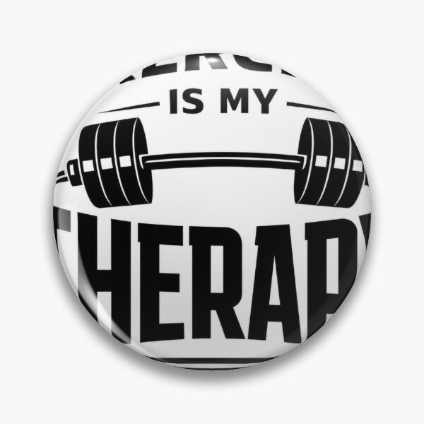 Item preview, Exercise Is My Therapy Barbell Gym Motivational Art designed and sold by Digistore1221.