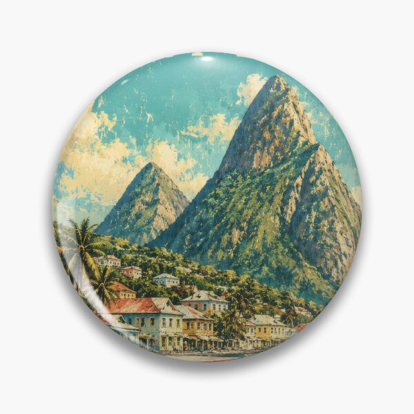 Item preview, Soufrière Saint Lucia West Coast Classic Vintage Style designed and sold by scicilysimonee.